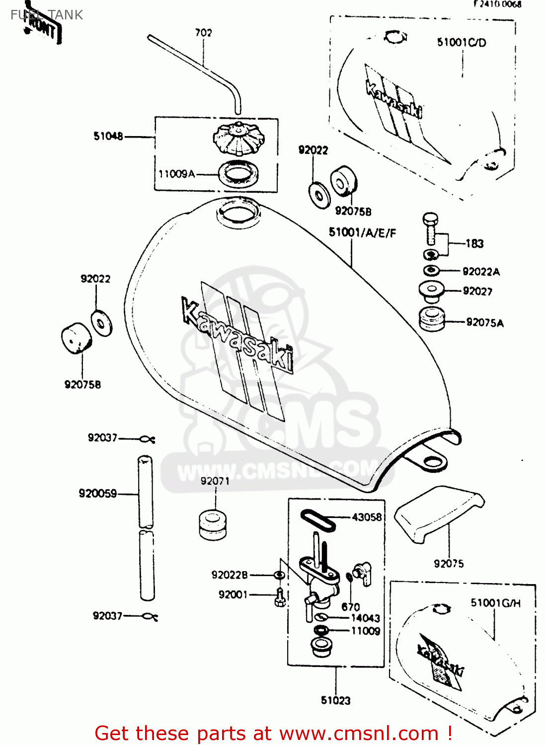 FUEL TANK KE100B2 1983 EUROPE UK