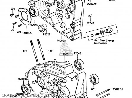 CRANKCASE (UNITED KINGDOM) - KE100B2 1983 EUROPE UK