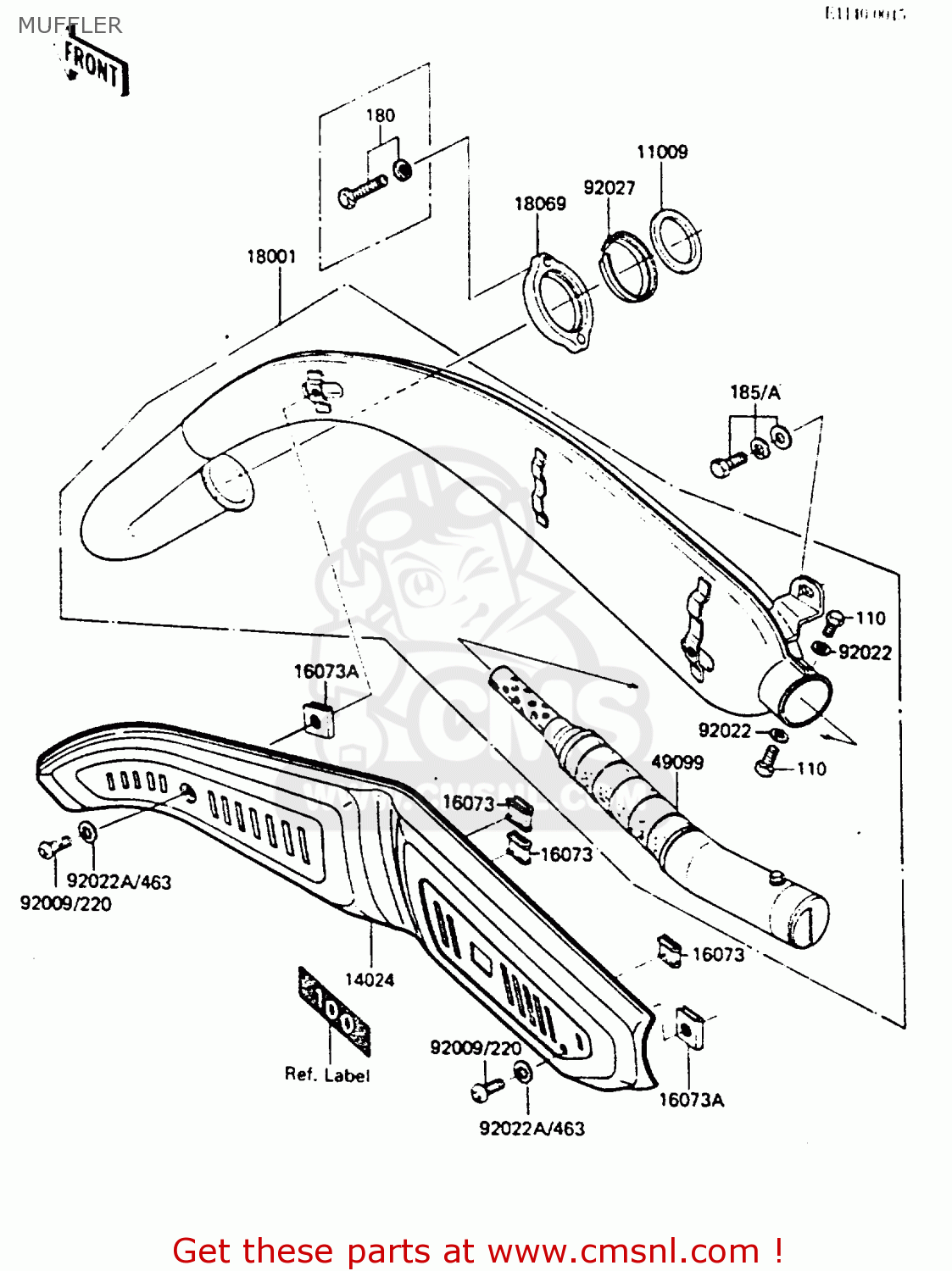 MUFFLER KE100B3 1984 EUROPE UK