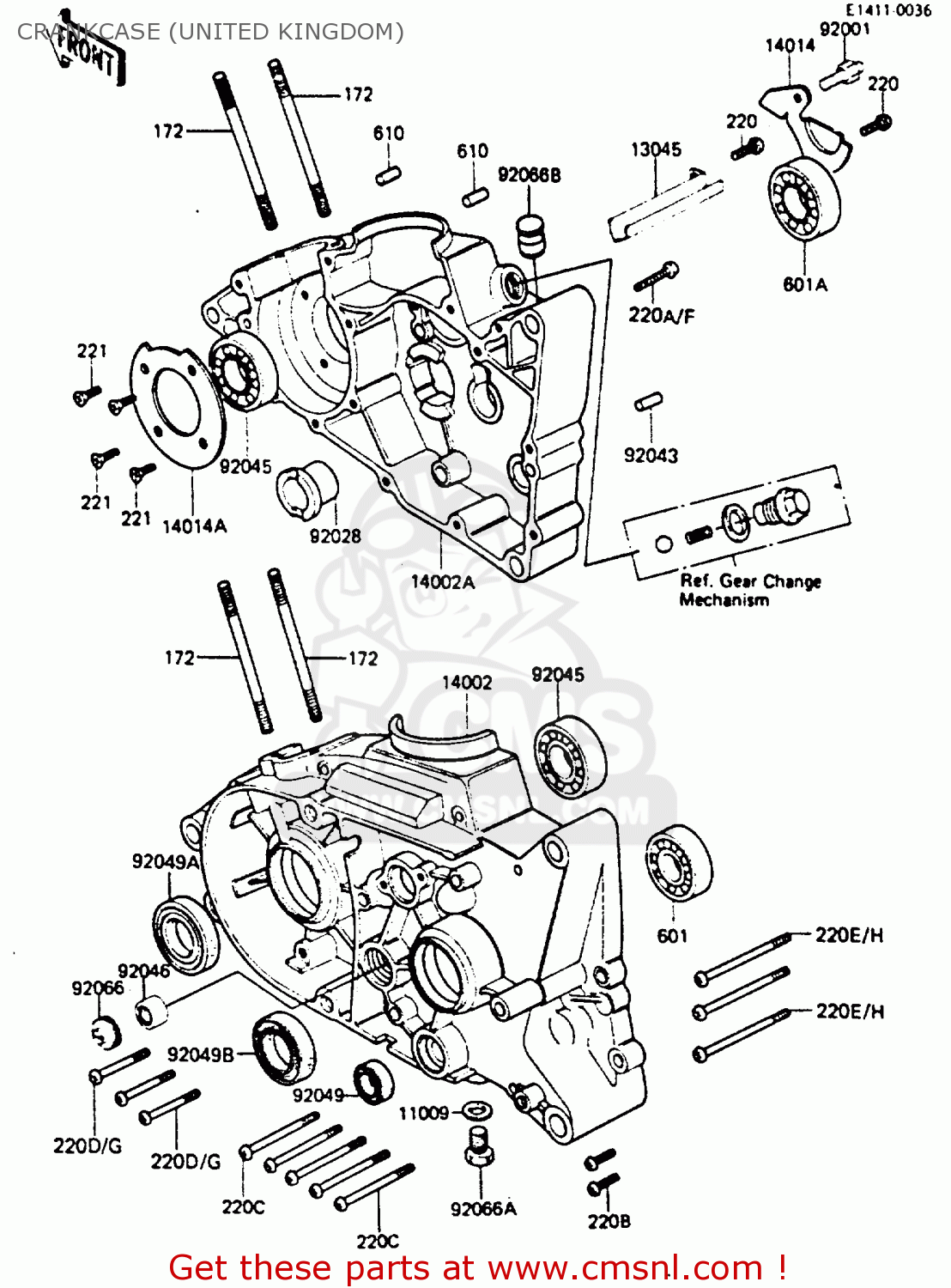 CRANKCASE (UNITED KINGDOM) KE100B3 1984 EUROPE UK