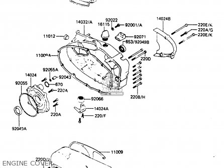 ENGINE COVER - KE100B3 1984 EUROPE UK