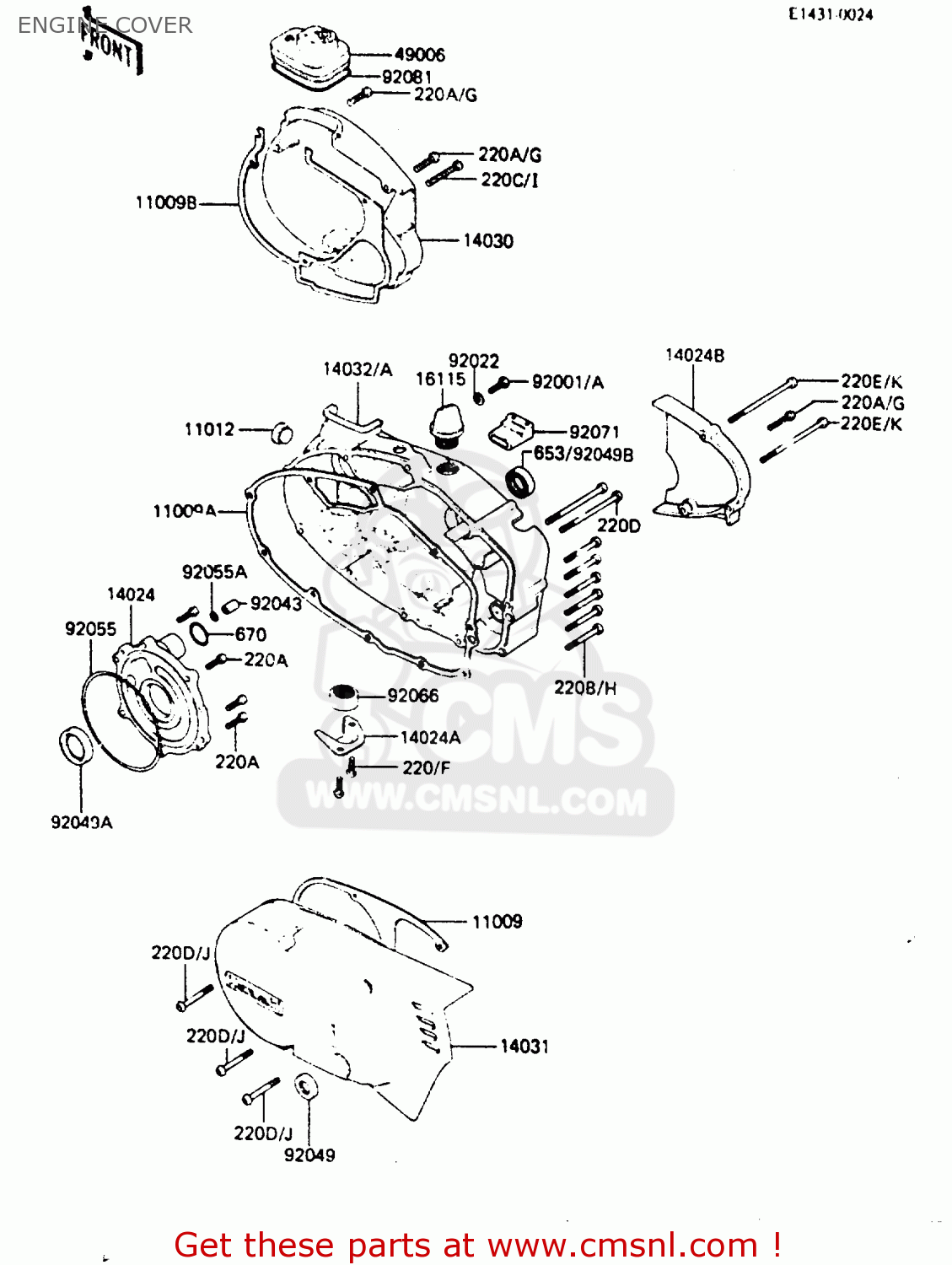 ENGINE COVER KE100B4 1985 EUROPE UK NR