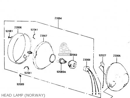 HEAD LAMP (NORWAY) - KE100B4 1985 EUROPE UK NR