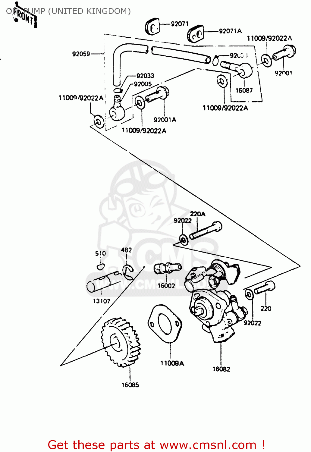 OIL PUMP (UNITED KINGDOM) KE100B5 1986 EUROPE UK