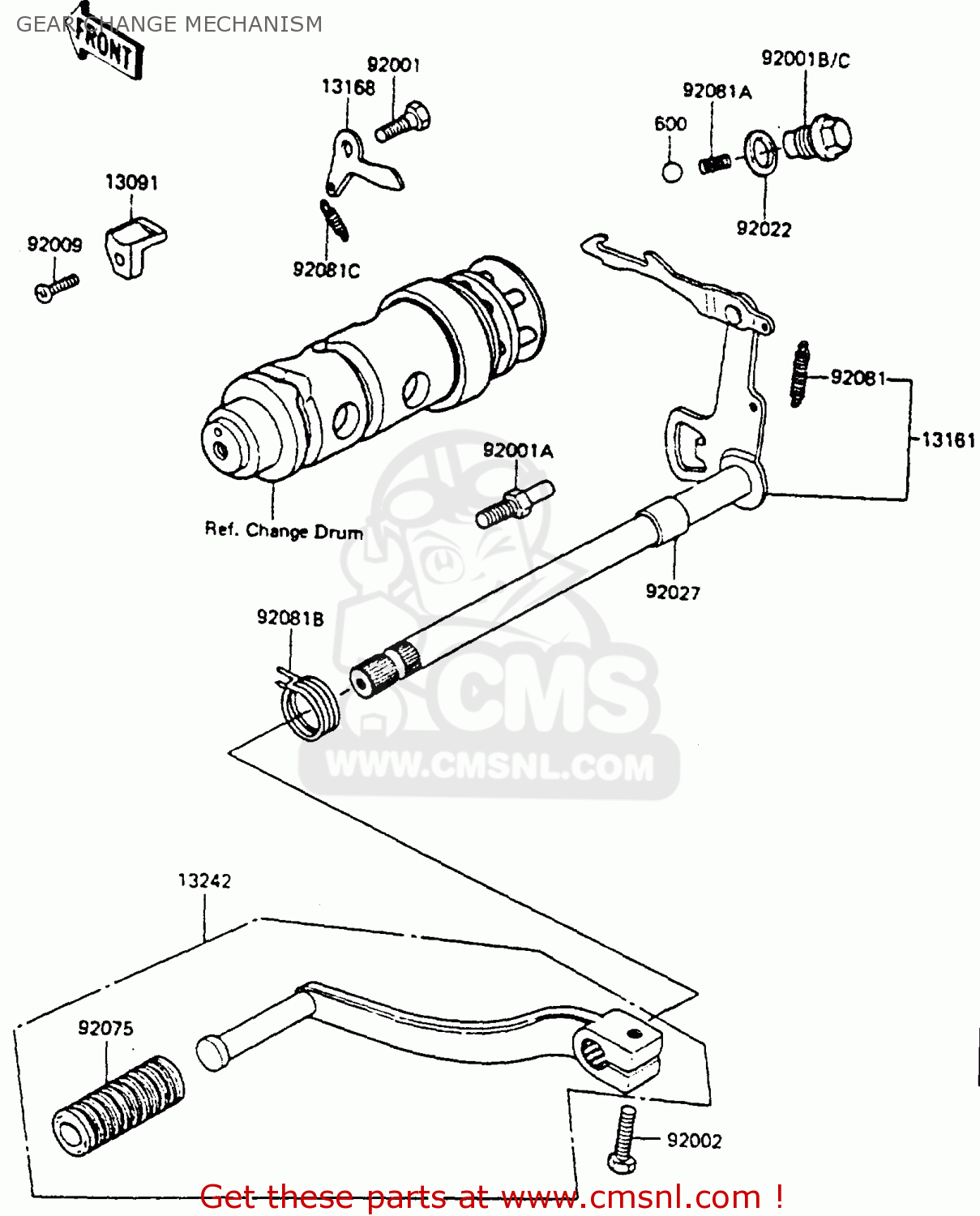 GEAR CHANGE MECHANISM KE100B5 1986 EUROPE UK