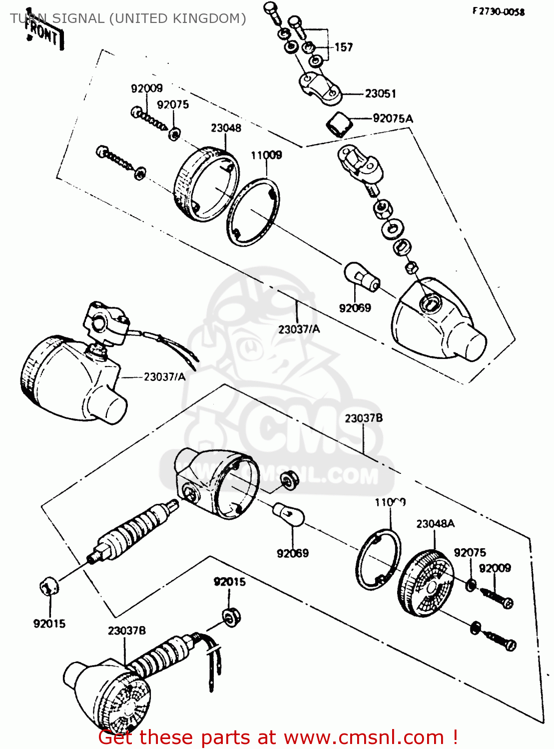 TURN SIGNAL (UNITED KINGDOM) KE100B5 1986 EUROPE UK