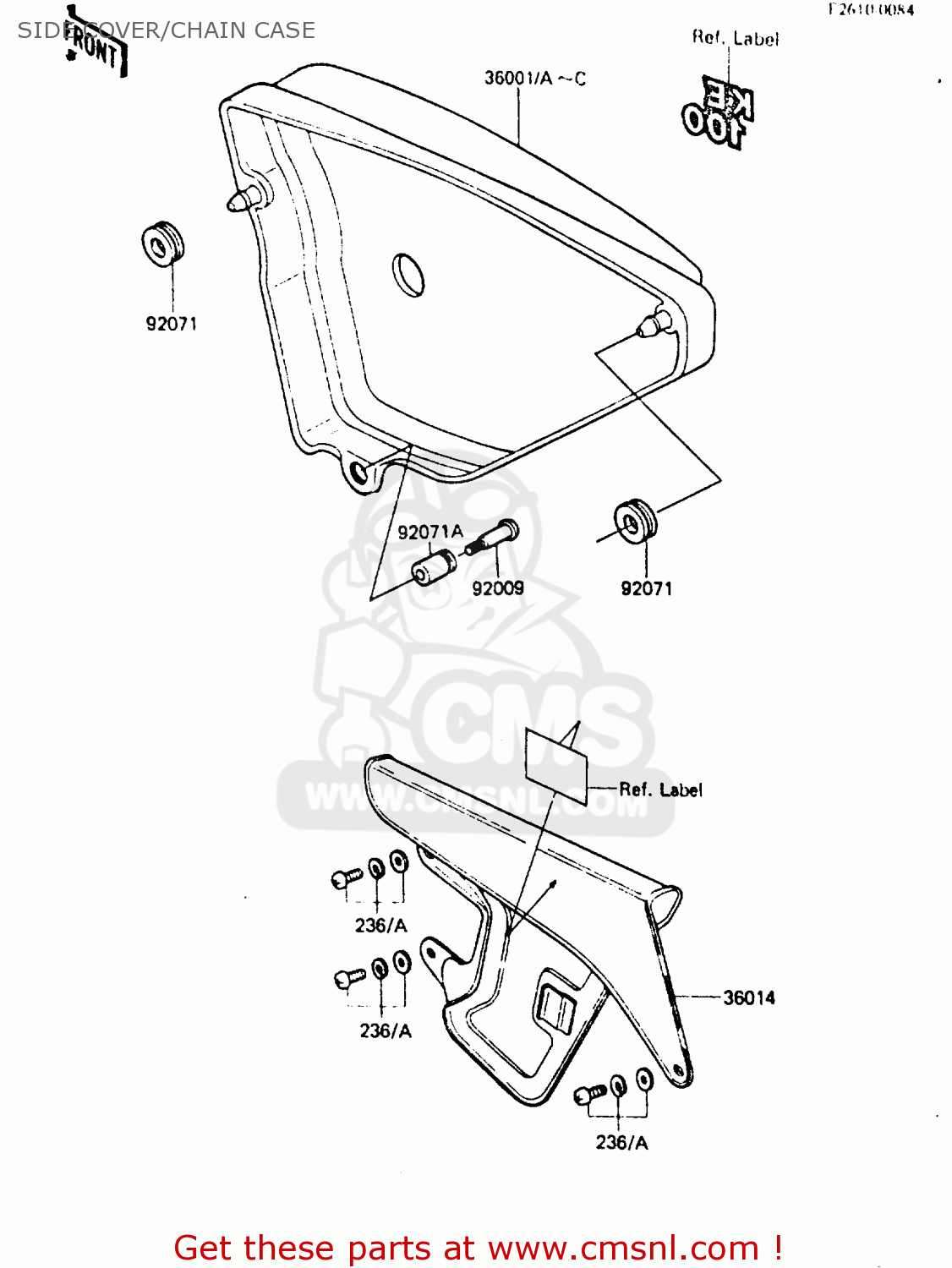 SIDE COVER/CHAIN CASE KE100B5 1986 EUROPE UK