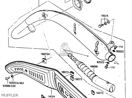 MUFFLER - KE100B5 1986 EUROPE UK