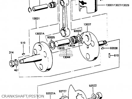 CRANKSHAFT/PISTON - KE100B5 1986 EUROPE UK