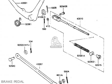 BRAKE PEDAL - KE100B5 1986 EUROPE UK