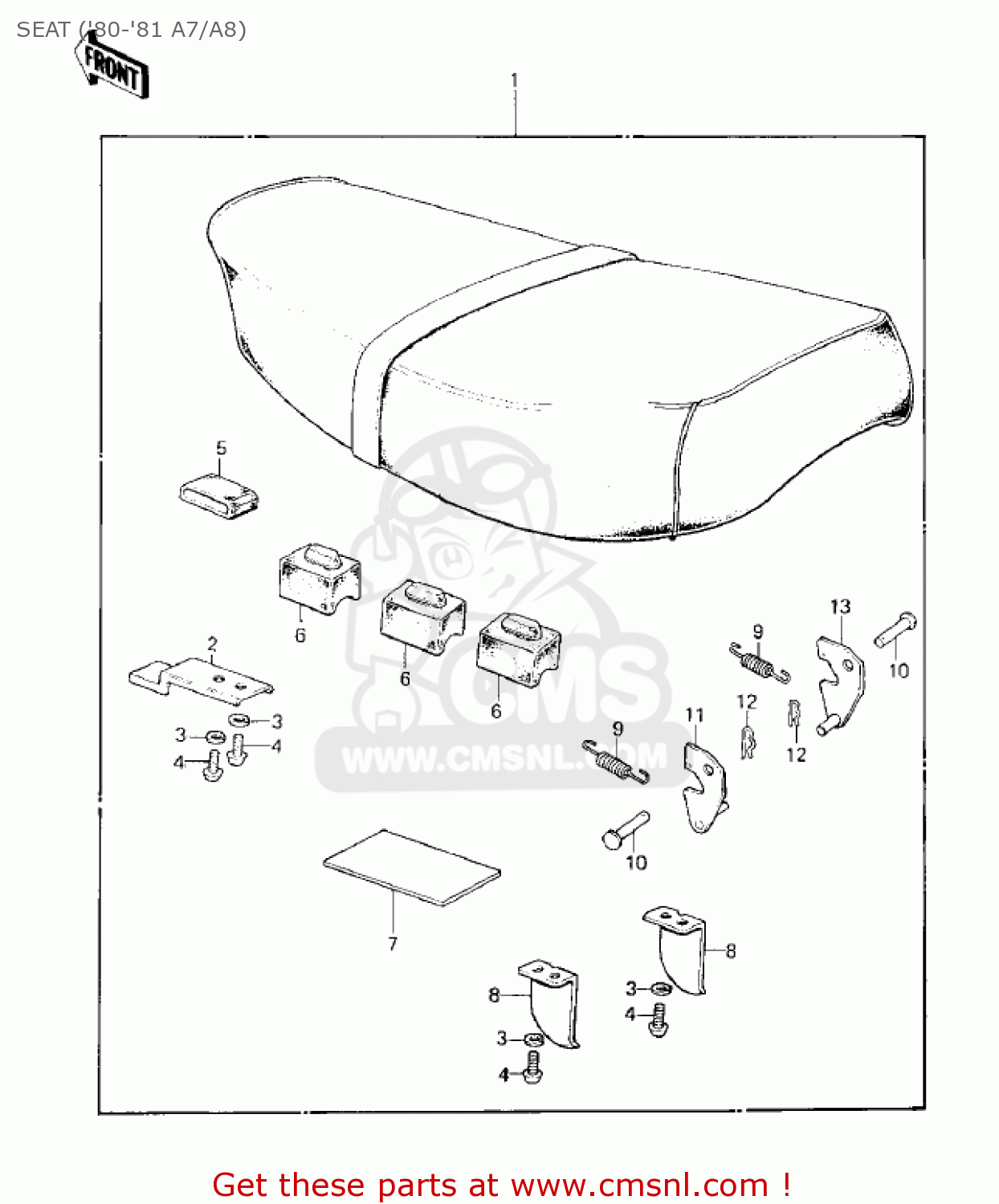 SEAT ('80-'81 A7/A8) KE125-A10 KE125 1983 USA USA CANADA