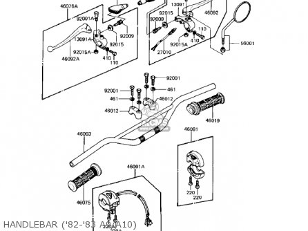 HANDLEBAR ('82-'83 A9/A10) - KE125-A10 KE125 1983 USA USA CANADA