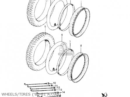 WHEELS/TIRES ('80-81 A7/A8) - KE125-A10 KE125 1983 USA USA CANADA