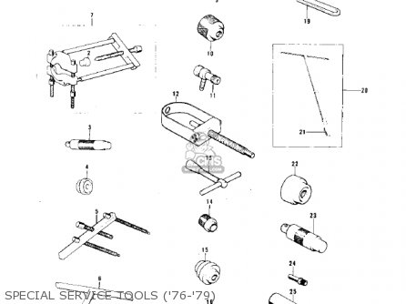 SPECIAL SERVICE TOOLS ('76-'79) - KE125-A3 KE125 1976 USA CANADA