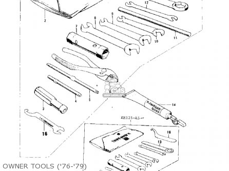 OWNER TOOLS ('76-'79) - KE125-A4 KE125 1977 USA CANADA