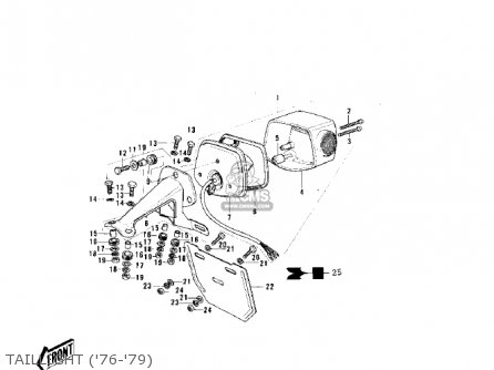 TAILLIGHT ('76-'79) - KE125-A4 KE125 1977 USA CANADA