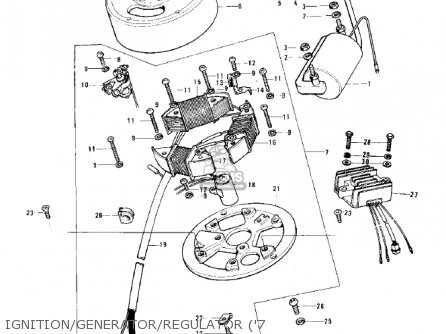 IGNITION/GENERATOR/REGULATOR ('7 - KE125-A5 KE125 1978 USA CANADA
