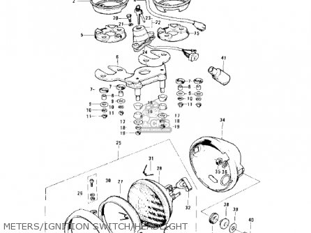 METERS/IGNITION SWITCH/HEADLIGHT - KE125-A5 KE125 1978 USA CANADA