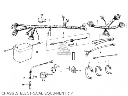 CHASSIS ELECTRICAL EQUIPMENT ('7 - KE125-A5 KE125 1978 USA CANADA