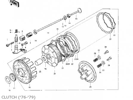 CLUTCH ('76-'79) - KE125-A5 KE125 1978 USA CANADA