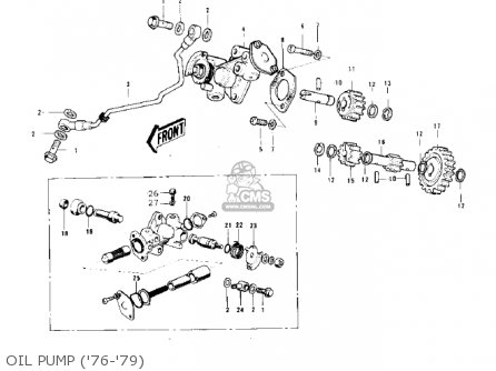 OIL PUMP ('76-'79) - KE125-A6 KE125 1979 USA CANADA