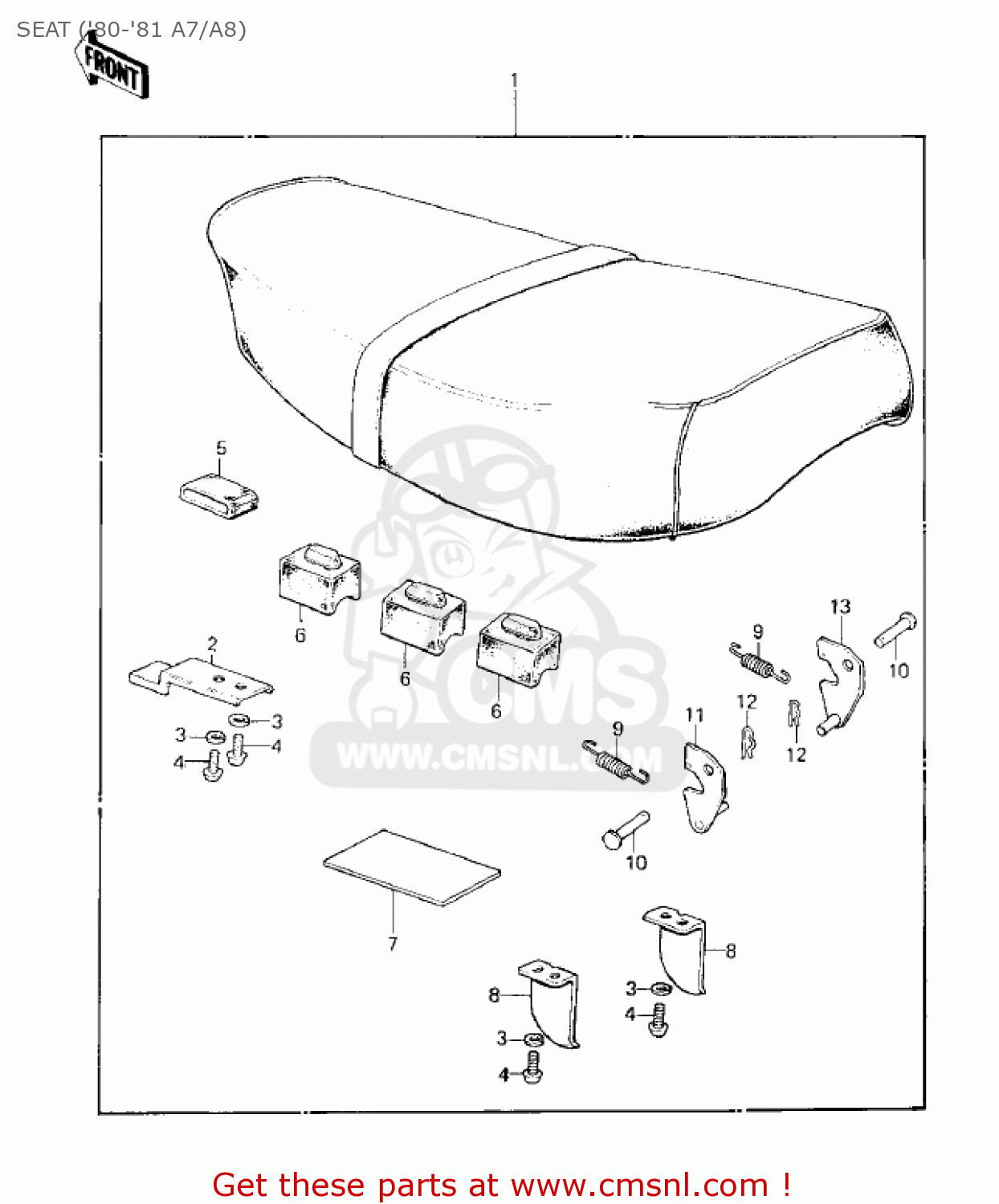 SEAT ('80-'81 A7/A8) KE125-A7 KE125 1980 USA CANADA