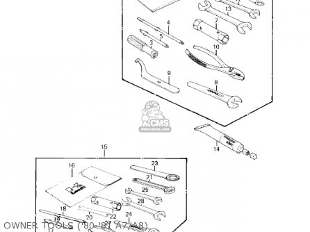 OWNER TOOLS ('80-'81 A7/A8) - KE125-A7 KE125 1980 USA CANADA