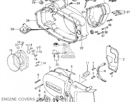 ENGINE COVERS ('80-81 A7/A8) - KE125-A8 KE125 1981 USA CANADA