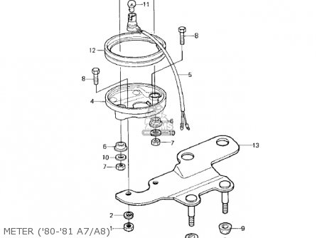 METER ('80-'81 A7/A8) - KE125-A8 KE125 1981 USA CANADA