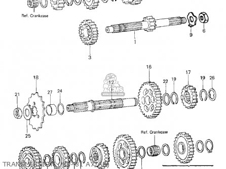 TRANSMISSION ('80-'81 A7/A8) - KE125-A8 KE125 1981 USA CANADA