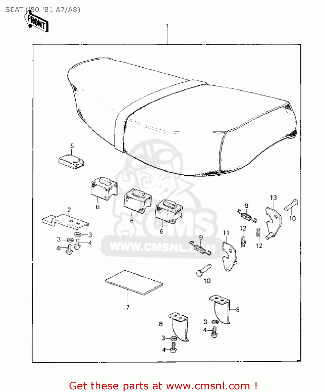 SEAT ('80-'81 A7/A8) KE125-A9 KE125 1982 USA CANADA