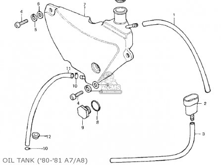 OIL TANK ('80-'81 A7/A8) - KE125-A9 KE125 1982 USA CANADA