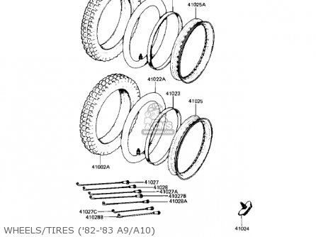 WHEELS/TIRES ('82-'83 A9/A10) - KE125-A9 KE125 1982 USA CANADA