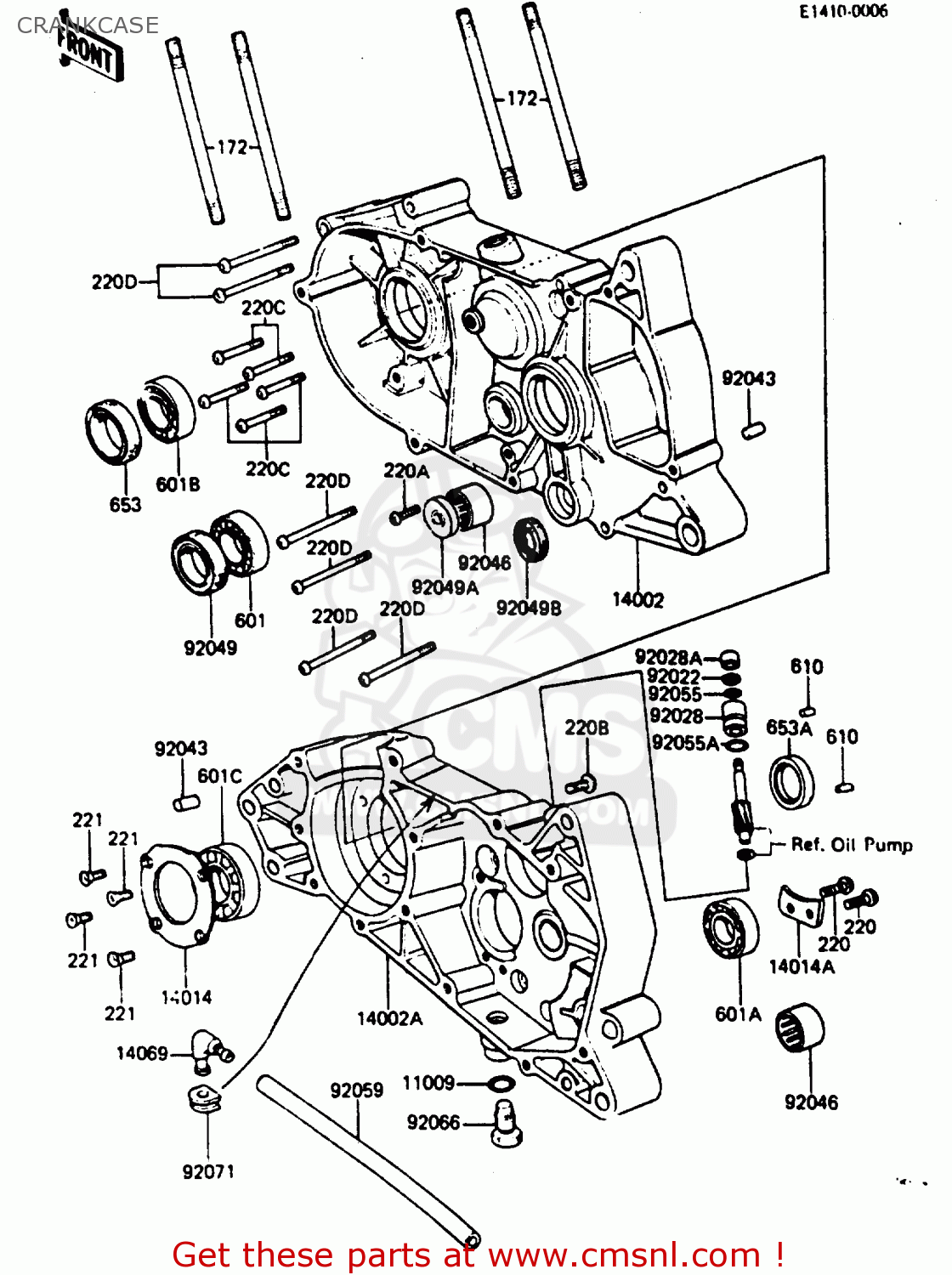 CRANKCASE KE125A11 1984 UNITED KINGDOM FR SD