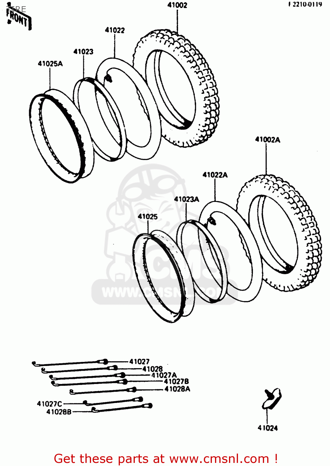 TIRE KE125A11 1984 UNITED KINGDOM FR SD