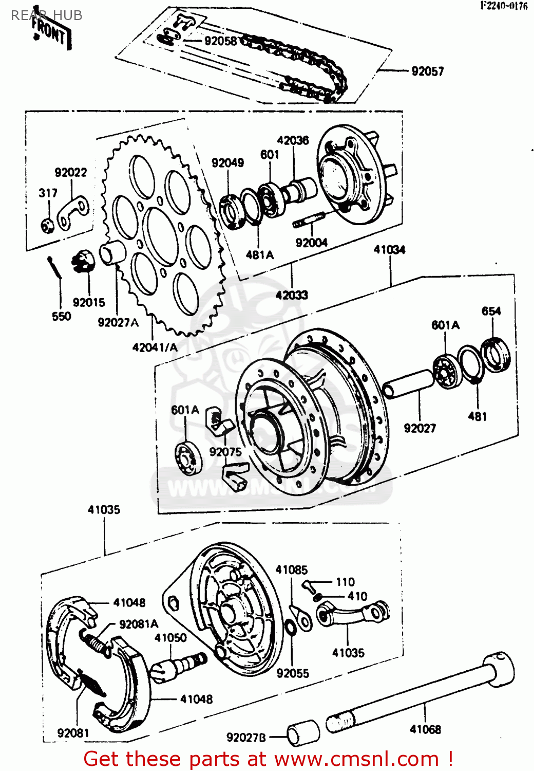 REAR HUB KE125A11 1984 UNITED KINGDOM FR SD