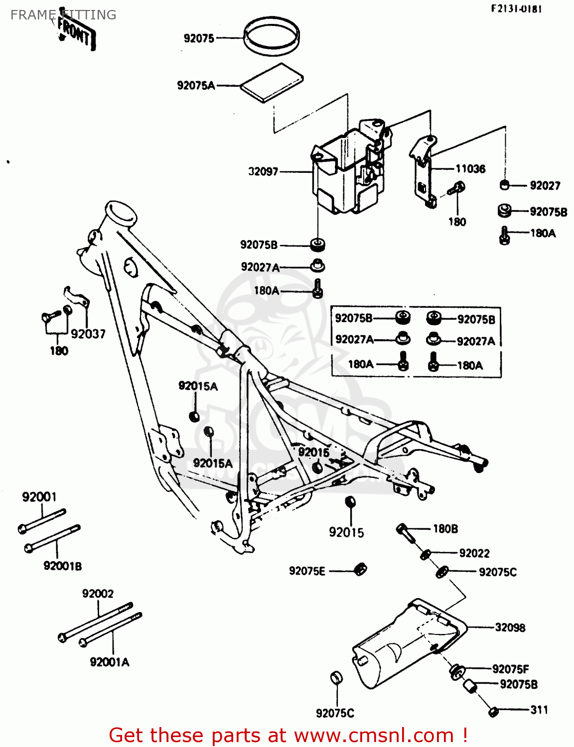 FRAME FITTING KE125A11 1984 UNITED KINGDOM FR SD