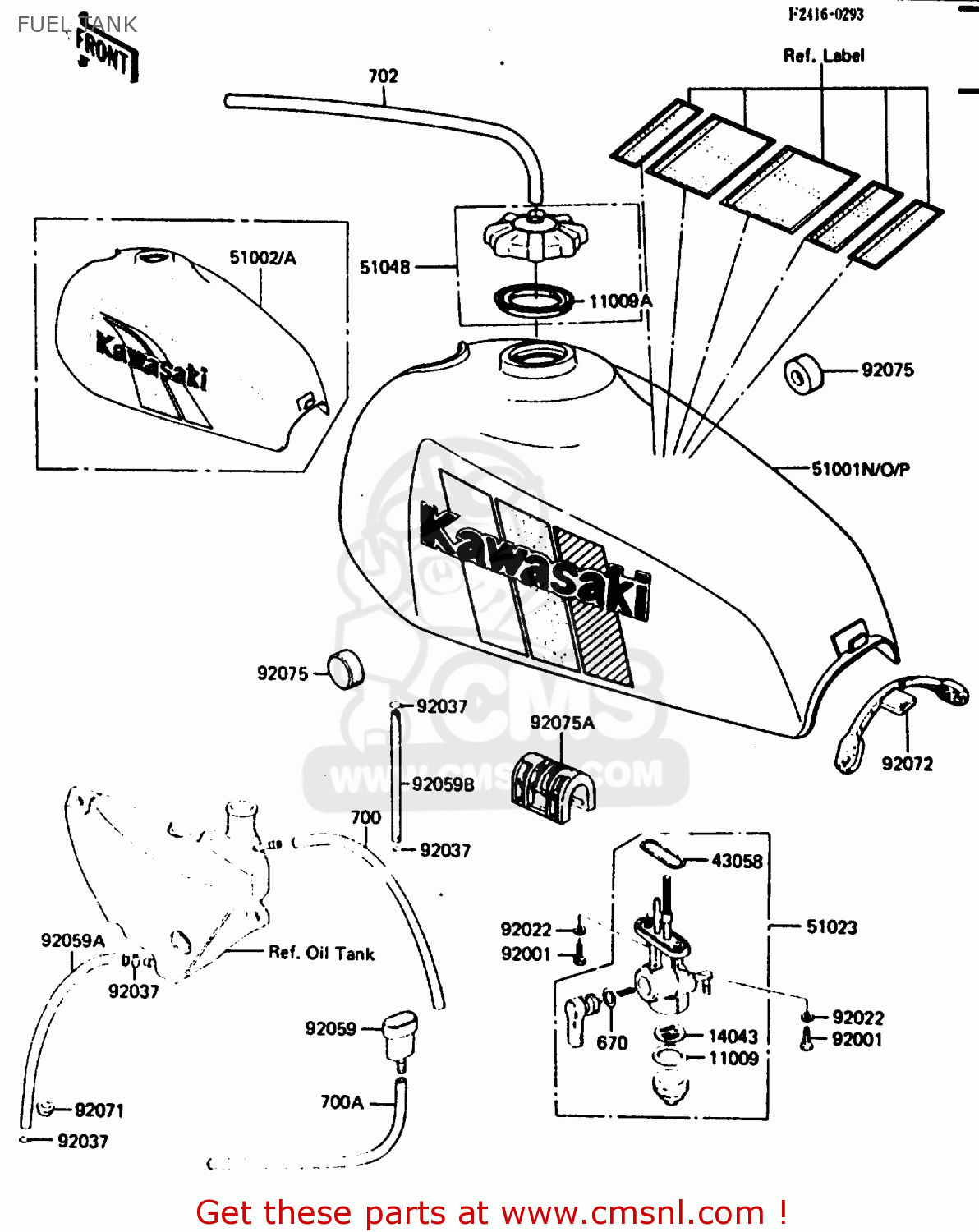 FUEL TANK KE125A11 1984 UNITED KINGDOM FR SD