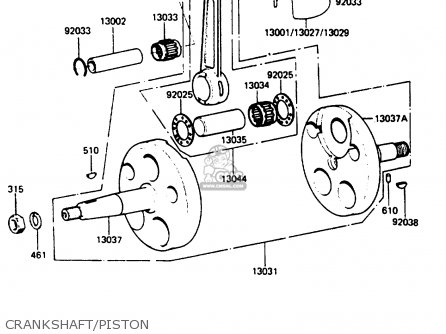 CRANKSHAFT/PISTON - KE125A11 1984 UNITED KINGDOM FR SD