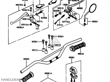 HANDLEBAR - KE125A11 1984 UNITED KINGDOM FR SD