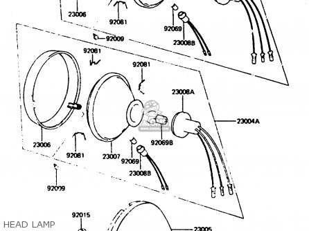 HEAD LAMP - KE125A11 1984 UNITED KINGDOM FR SD