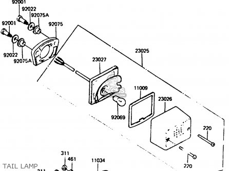 TAIL LAMP - KE125A11 1984 UNITED KINGDOM FR SD