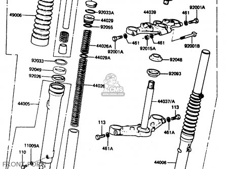 FRONT FORK - KE125A11 1984 UNITED KINGDOM FR SD