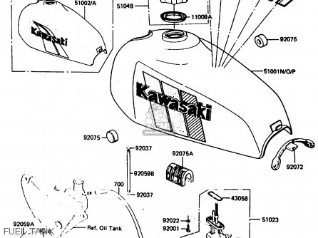 FUEL TANK - KE125A11 1984 UNITED KINGDOM FR SD
