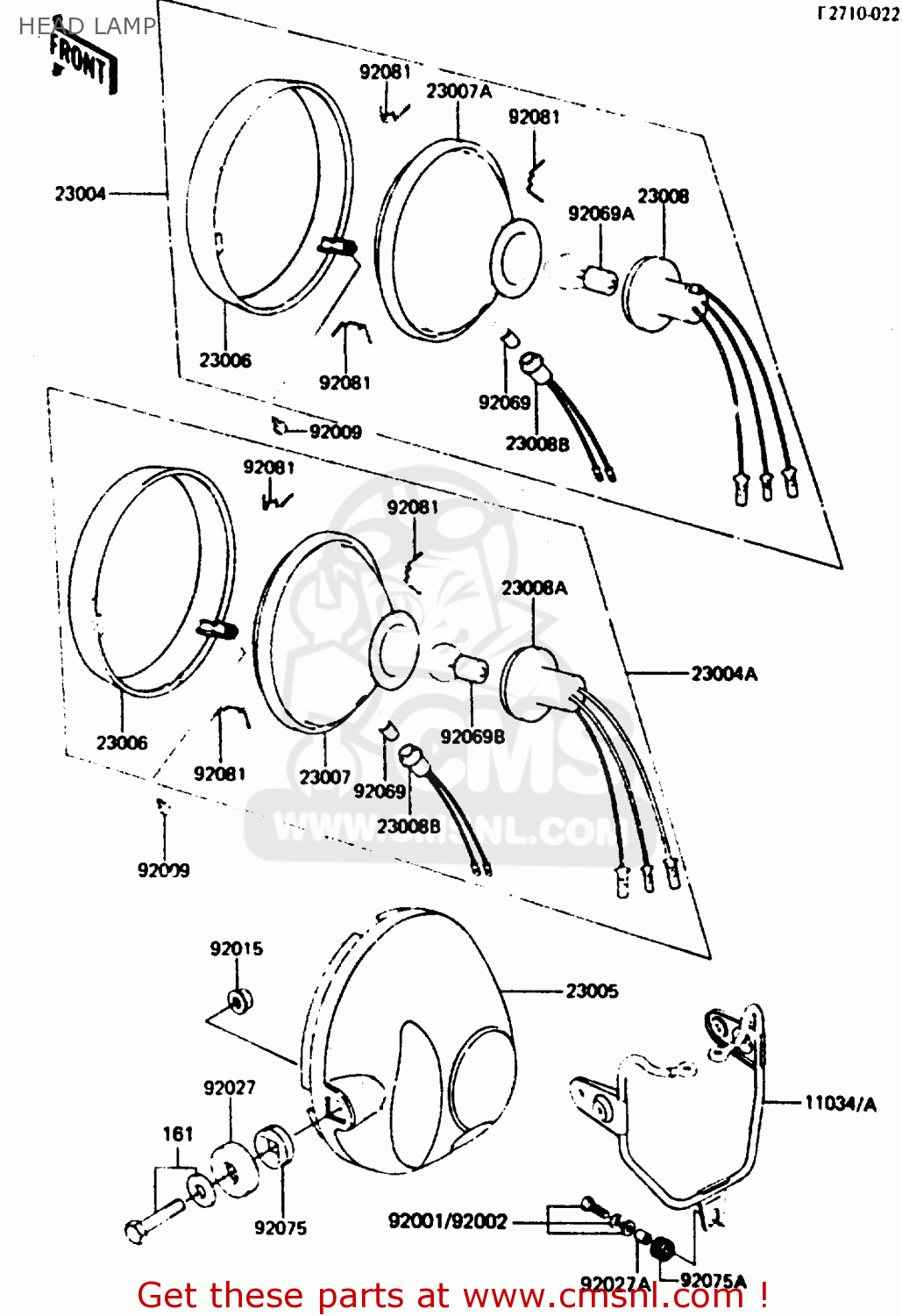 HEAD LAMP KE125A12 1985 UNITED KINGDOM FR GR