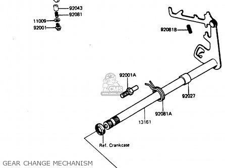GEAR CHANGE MECHANISM - KE125A12 1985 UNITED KINGDOM FR GR
