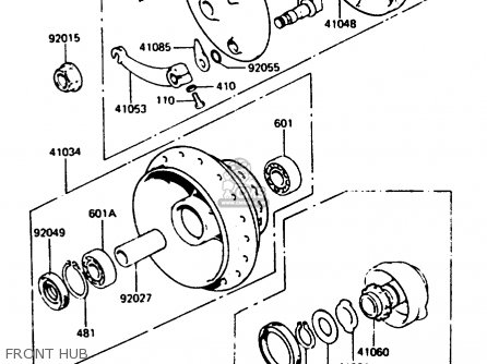 FRONT HUB - KE125A12 1985 UNITED KINGDOM FR GR
