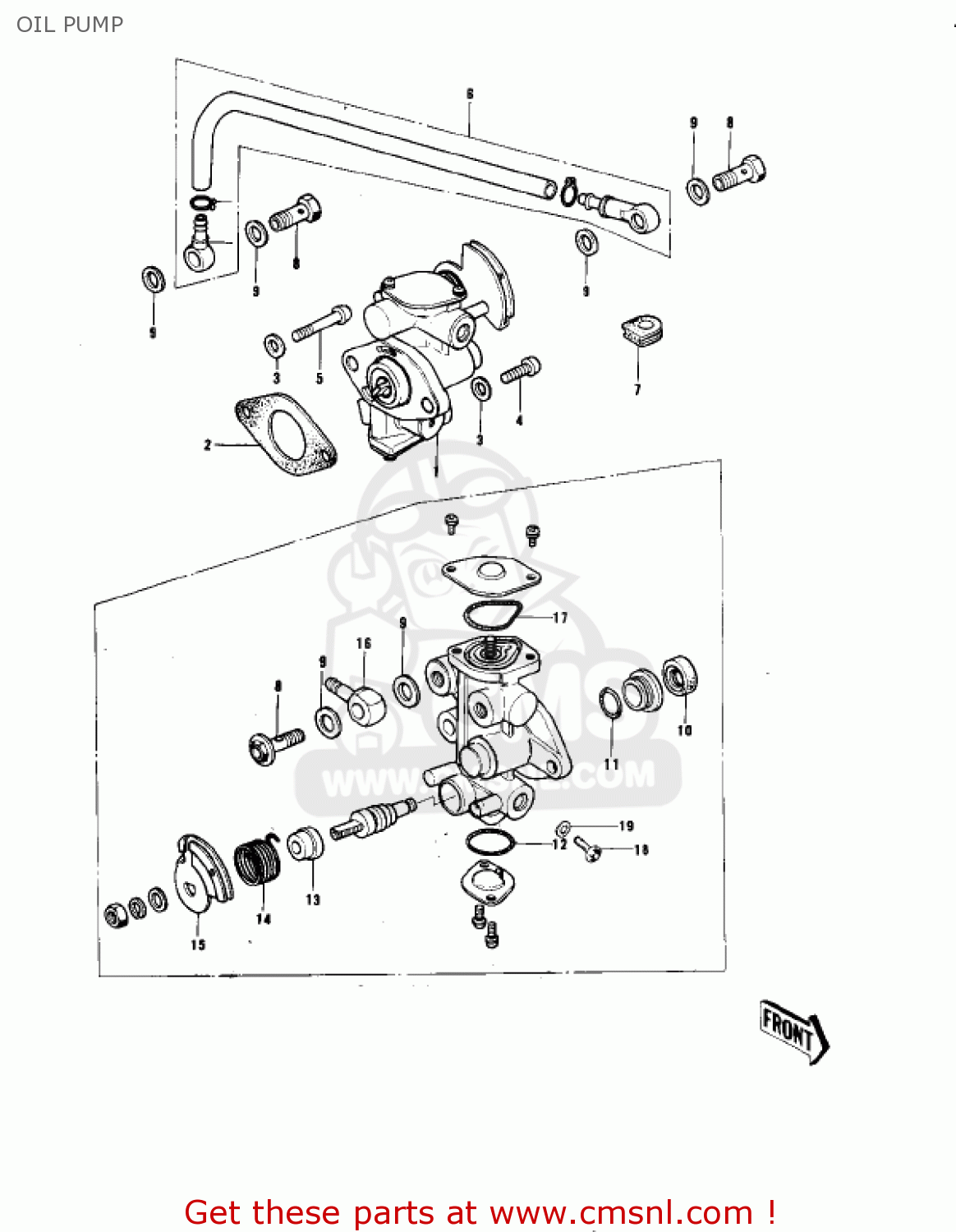 OIL PUMP KE175-B1 KE175 1976 USA CANADA / MPH KPH