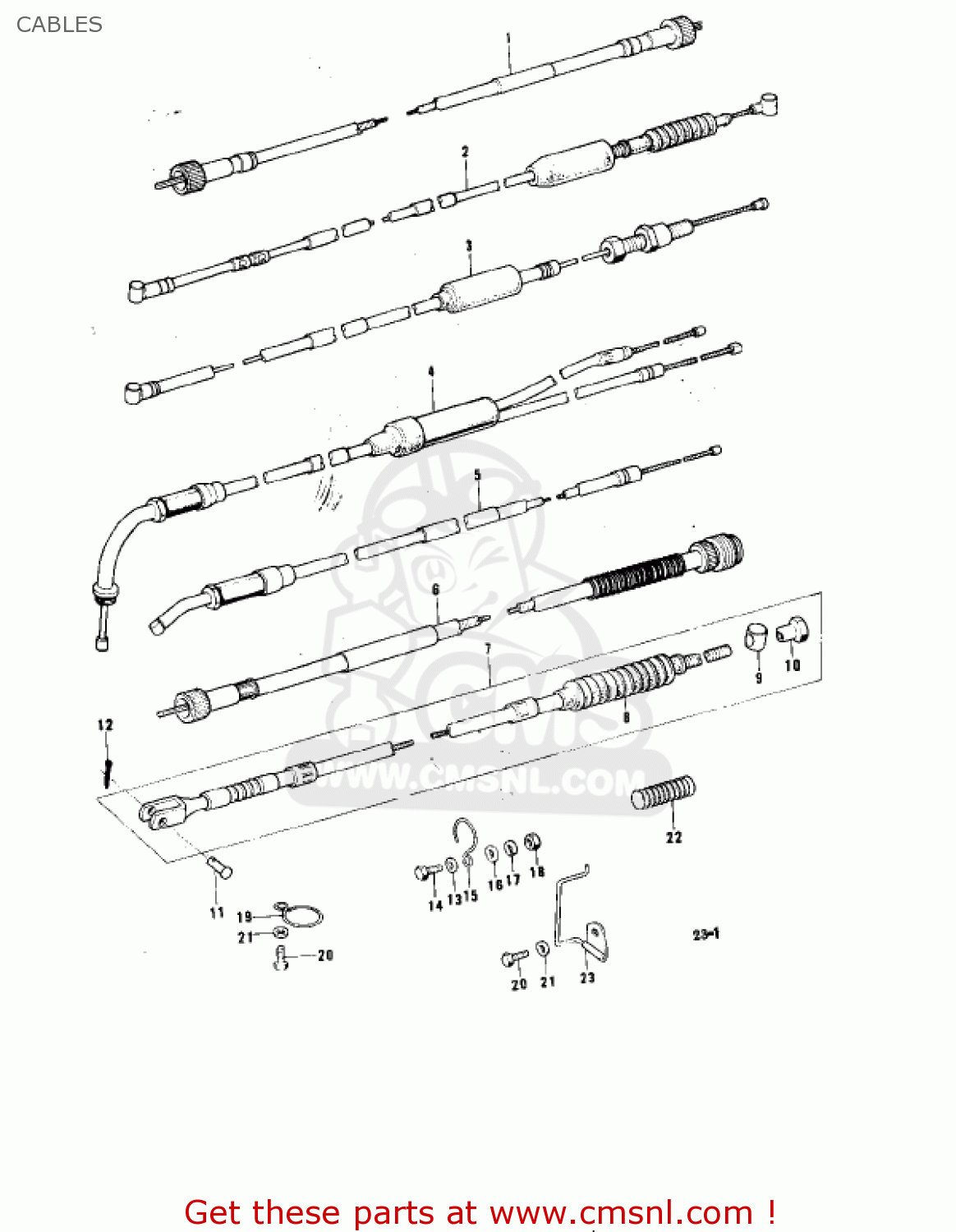 CABLES KE175-B1 KE175 1976 USA CANADA / MPH KPH