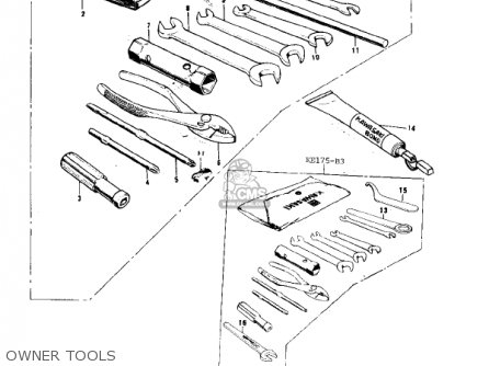 OWNER TOOLS - KE175-B1 KE175 1976 USA CANADA / MPH KPH